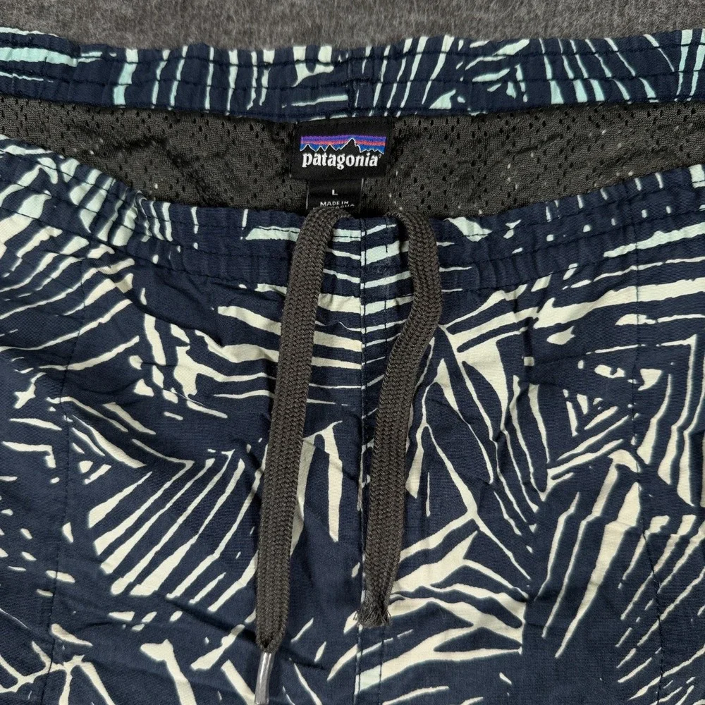Patagonia Mens Large Blue Rain Fern Baggies Lined Swim Trunks Shorts 58034